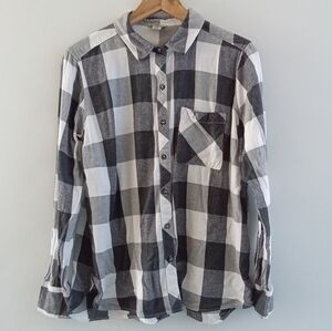 Woolrich Men's Buffalo Check Flannel Button-Down Shirt - Black/White, XL